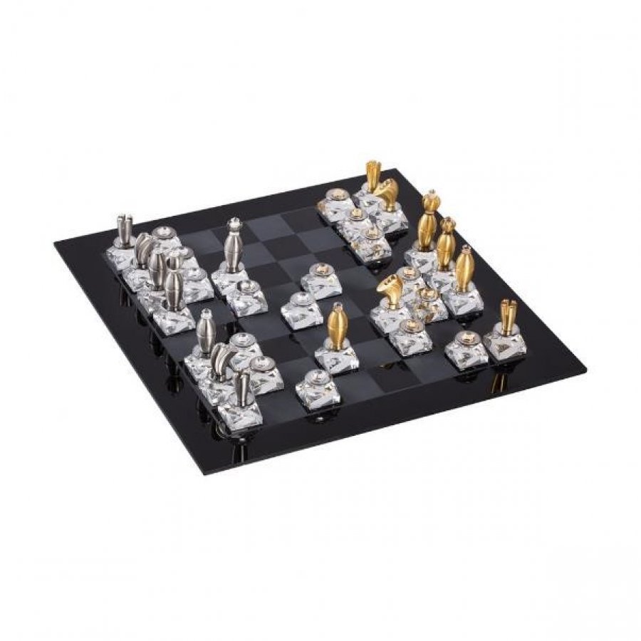 královské šachy z českého křišťálu