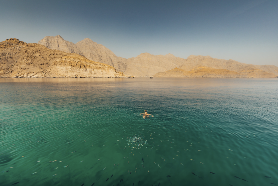 koupání v Ománu