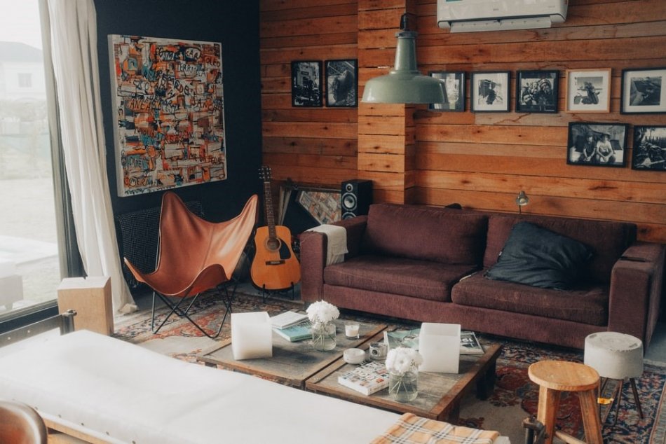 retro obývací pokoj