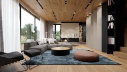 obyvaci pokoj se drevem