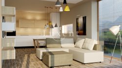 obývací pokoj s kuchyní