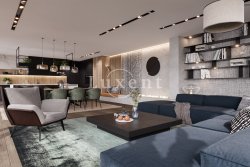 obývací pokoj s bílým stropem