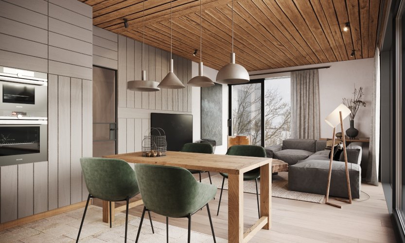 Ale of an apartment 3+kt/2L, 111,6 sqm, in luxury mountain project Apartments Albeřice, Giant Mountains - Horní Maršov