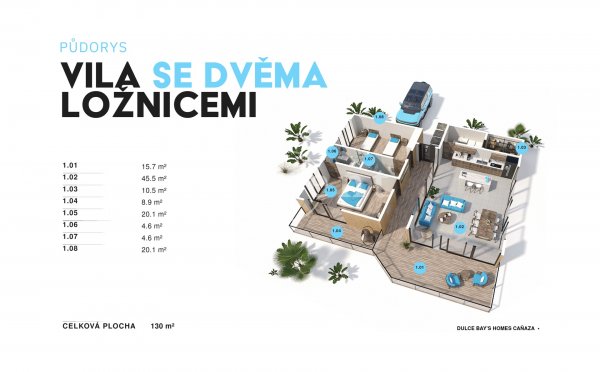 Vila se dvěma ložnicemi