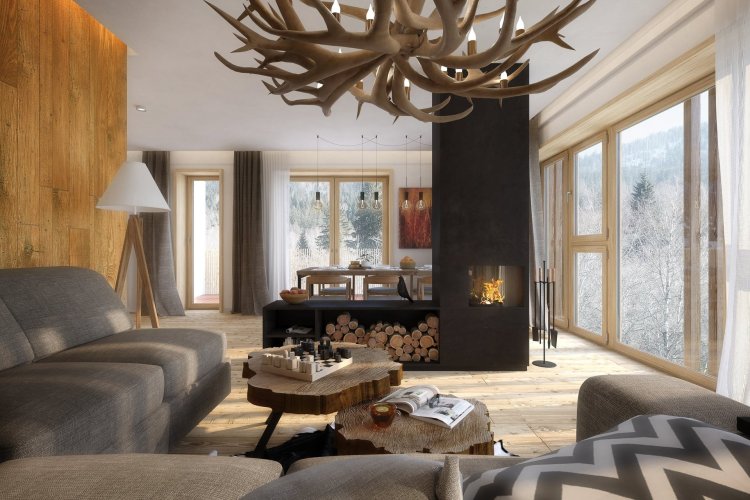 Prodej bytu 2+kk, 89,1 m² v horském projektu LAKA LIVING v obci Prášily, Národní park Šumava