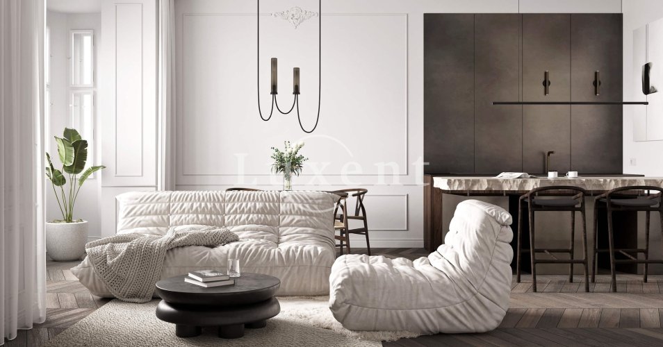 Prodej designového apartmánu 1+kk, 47,8 m2, Praha 2 - Vinohrady