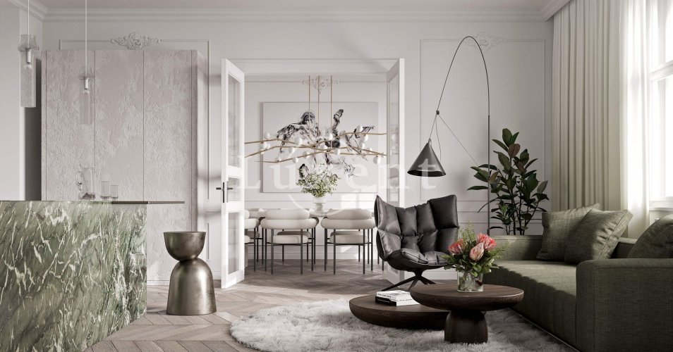 Prodej luxusního apartmánu 5+kk/T/S, 212,9 m2, Praha 2 - Vinohrady