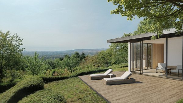 výhledy ze zahrady vizualizace