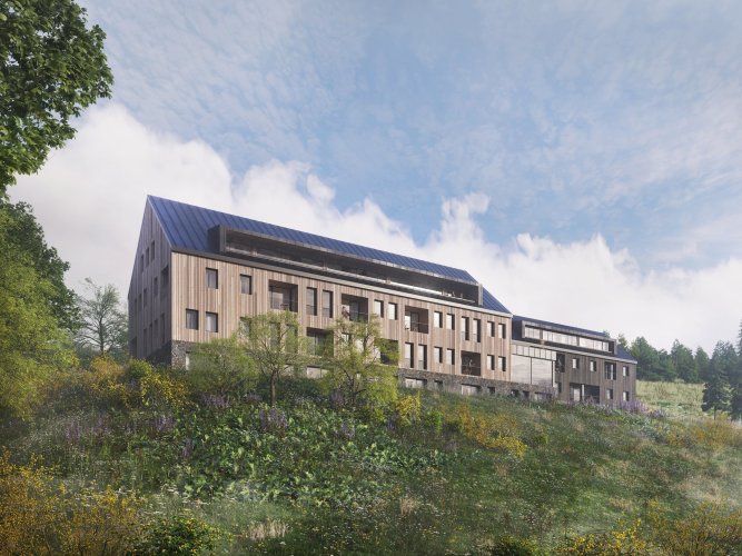 Prodej apartmánu 2+kk/T, 37 m², v novém rezidenčním projektu, Pec pod Sněžkou