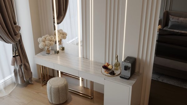 luxusní stůl z travertinu