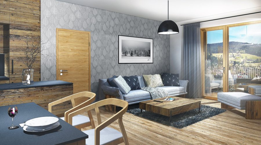 Sale of an apartment, 1+kt/T, 41,5 sqm, in the Svatá Barbora Residence, Železná Ruda